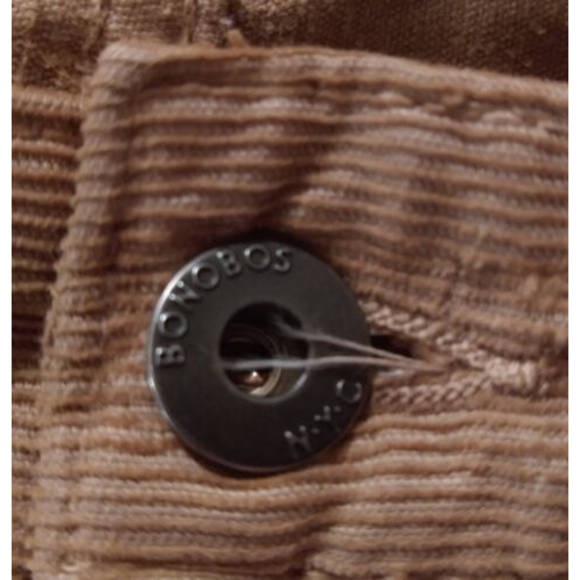 BONOBOS Men's 35 x 32 Slim Fit Corduroy Pants Straight Leg Slacks Khaki Tan EUC - Picture 5 of 9